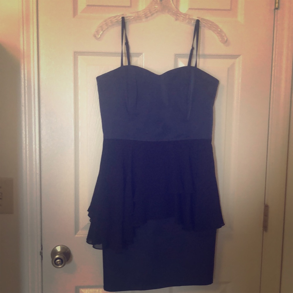 Semi formal navy and black dress